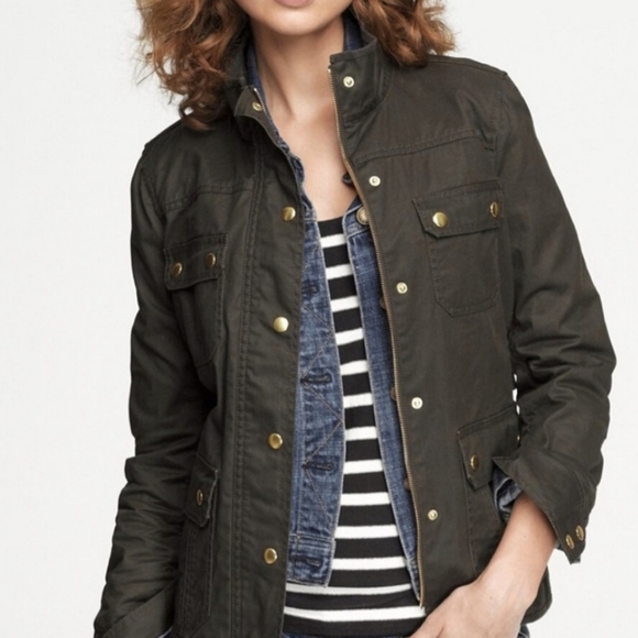 J. Crew Field Jacket Dark Olive Green Military - Picture 4 of 9